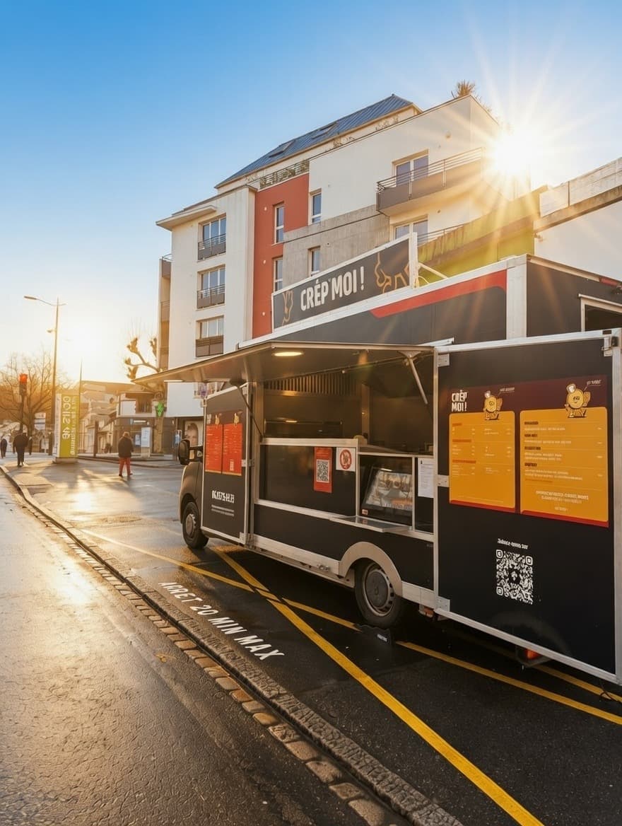 Le food truck Crêp'Moi installé au Parc de la Tortière à Nantes