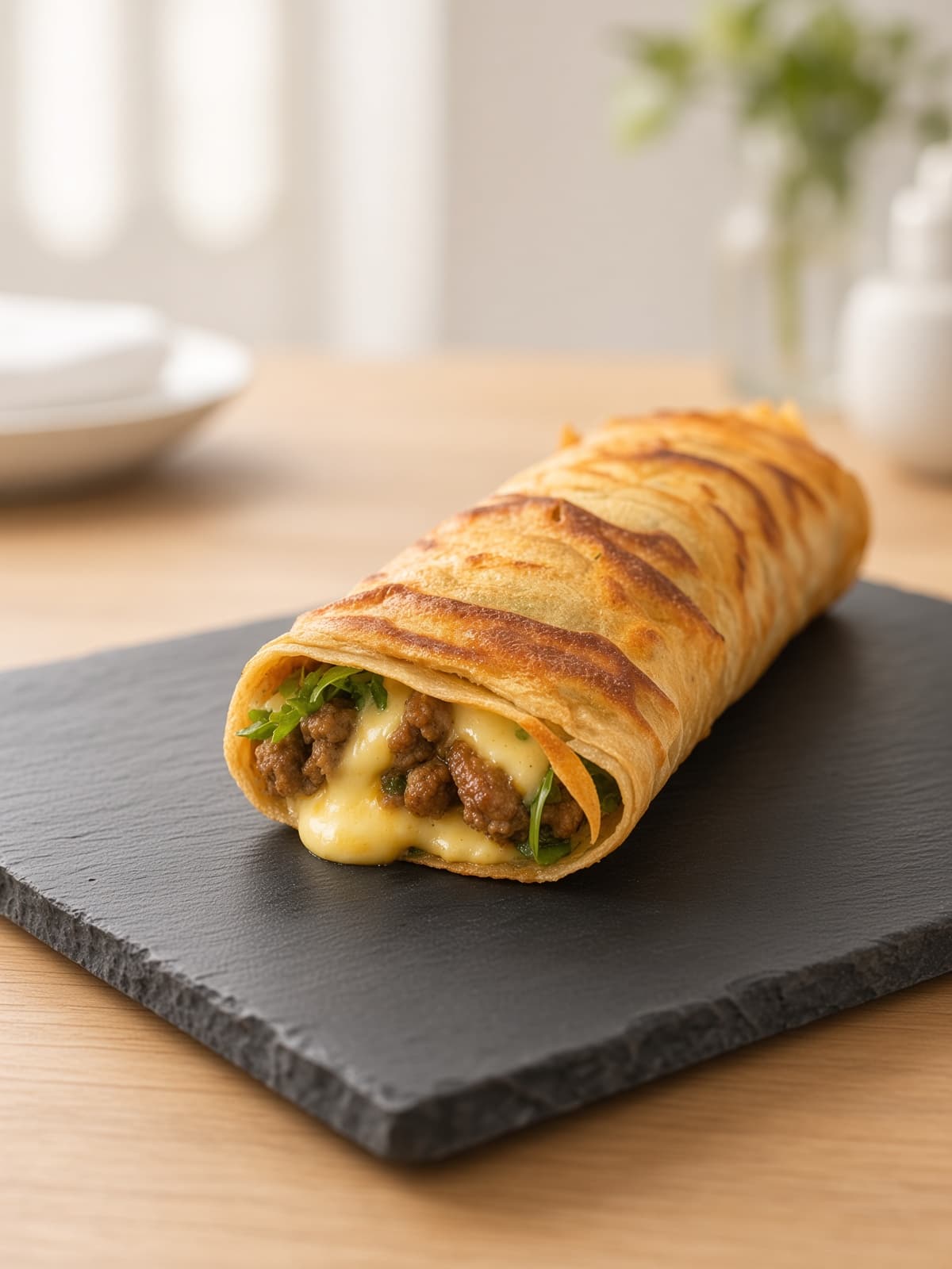 Galette Kefta à Brumana préparée sur la plancha Crêp'Moi